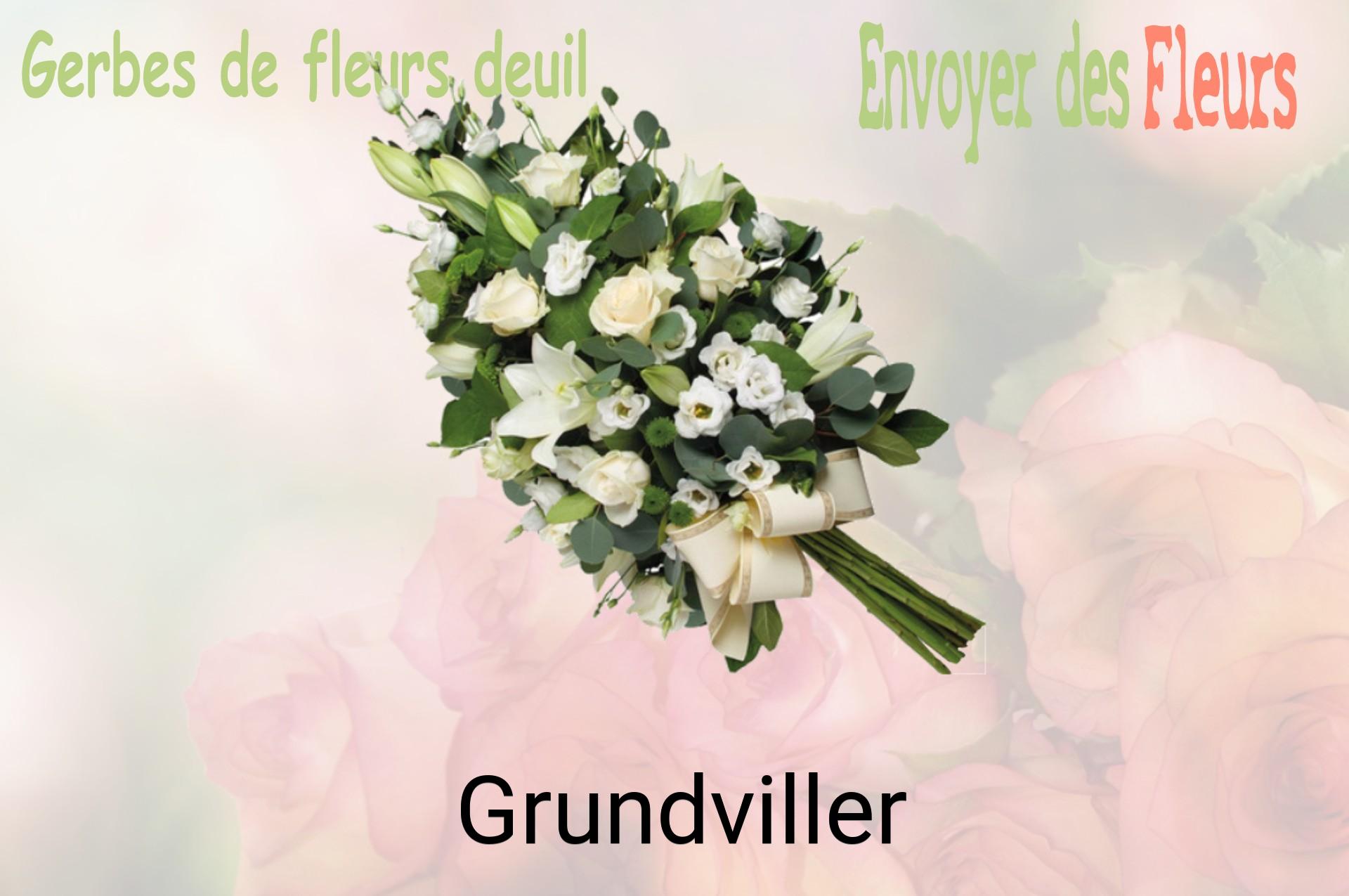 Gerbe de fleurs de deuil livrée à Grundviller